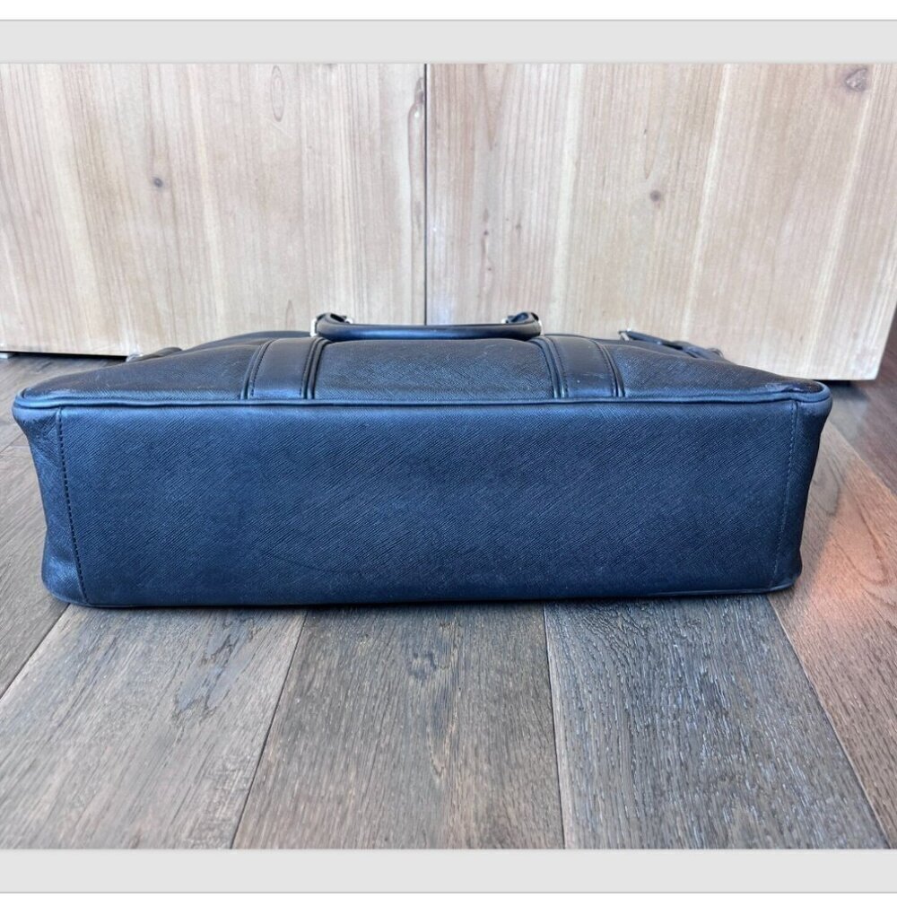 Coach Metropolitan Lexington Saffiano Leather Briefcase 71252 Black Laptop Bag - Picture 9 of 12